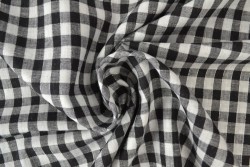 Cotton vichy checks 09-04 black glitter