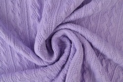 Jacquard cable knit fabric 21 lavender