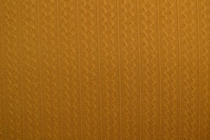 Jacquard cable knit fabric 44 dark ochre yellow