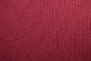 Jacquard cable knit fabric 77 bordeaux