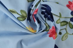 Cotton poplin embroidered 01-03