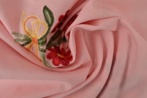 Cotton poplin embroidered 02-01