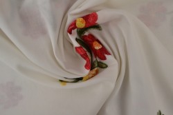 Cotton poplin embroidered 02-02