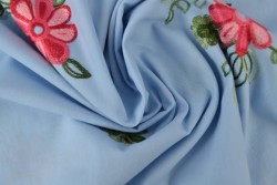 Cotton poplin embroidered 03-03